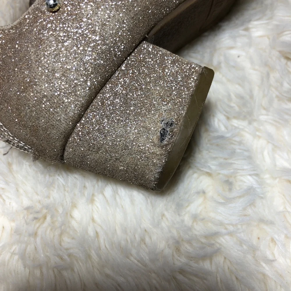 Sam Edelman Glitter Flats with Ankle Strap